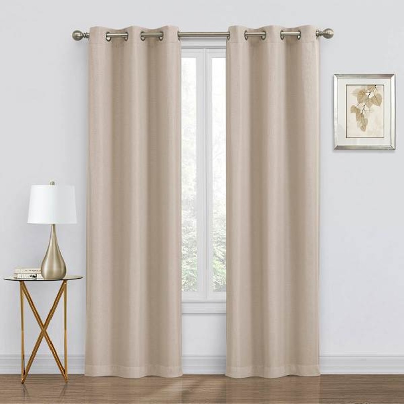 2-Pack Denver Beige Blackout Grommet Curtain Panels, 95″