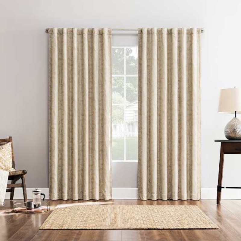 Dublin Taupe Blackout Curtain Panel, 84″