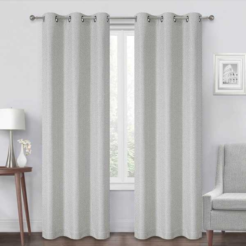 Green Oakdale Light Filtering Grommet Single Curtain Panel, 84″