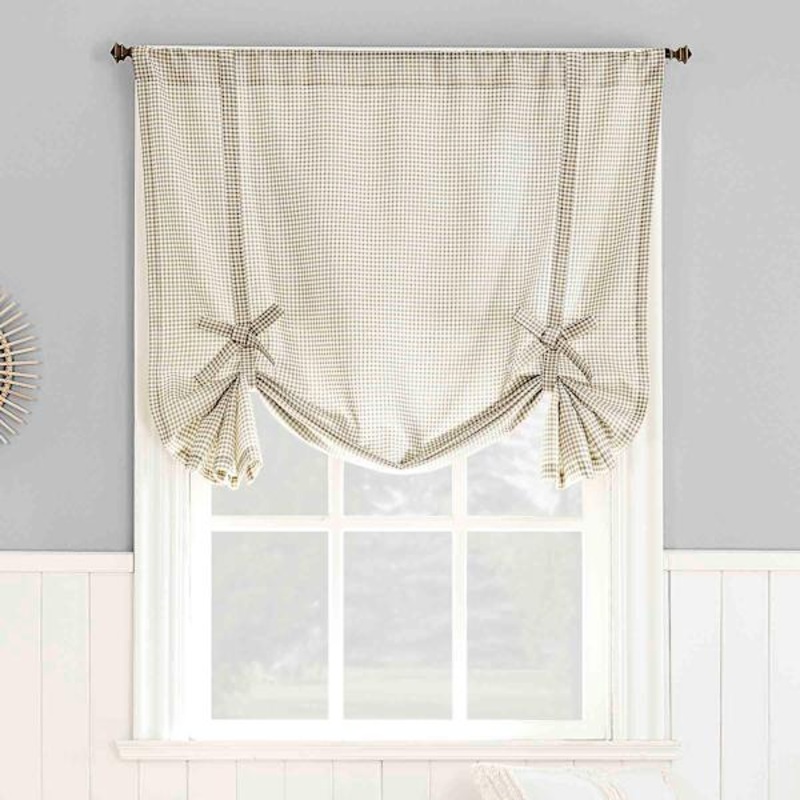 Halifax Natural Small Curtain Panel, 63″