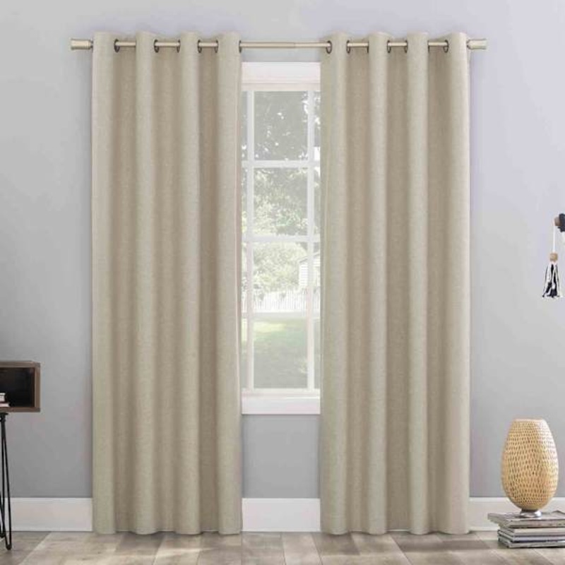 Pacey Neutral Blackout Curtain Panel, 63″