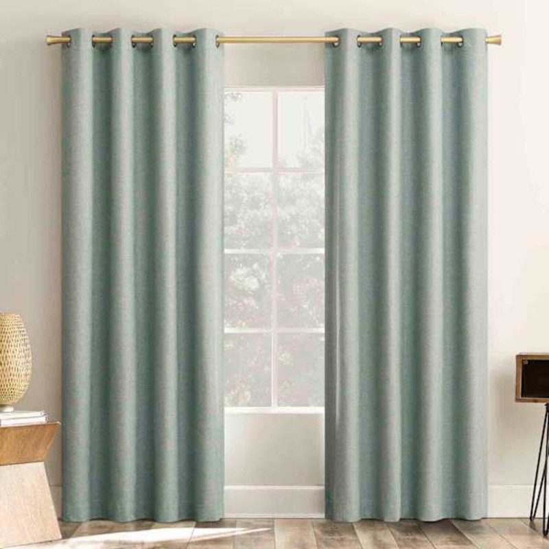 Pacey Pacific Blue Blackout Curtain Panel, 84″
