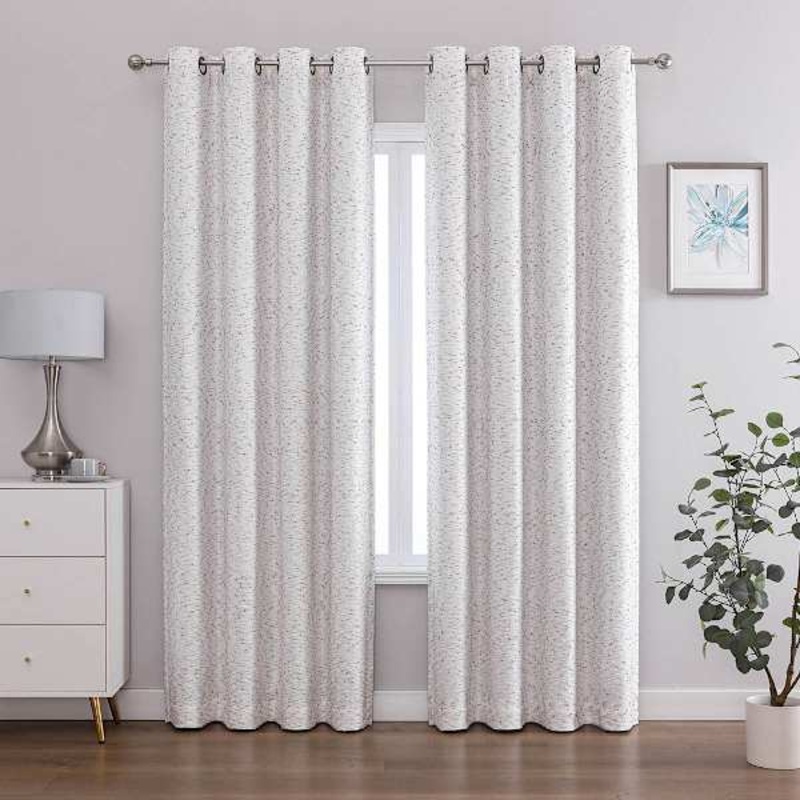 San Marco Linen Blackout Grommet Curtain Panel, 84″