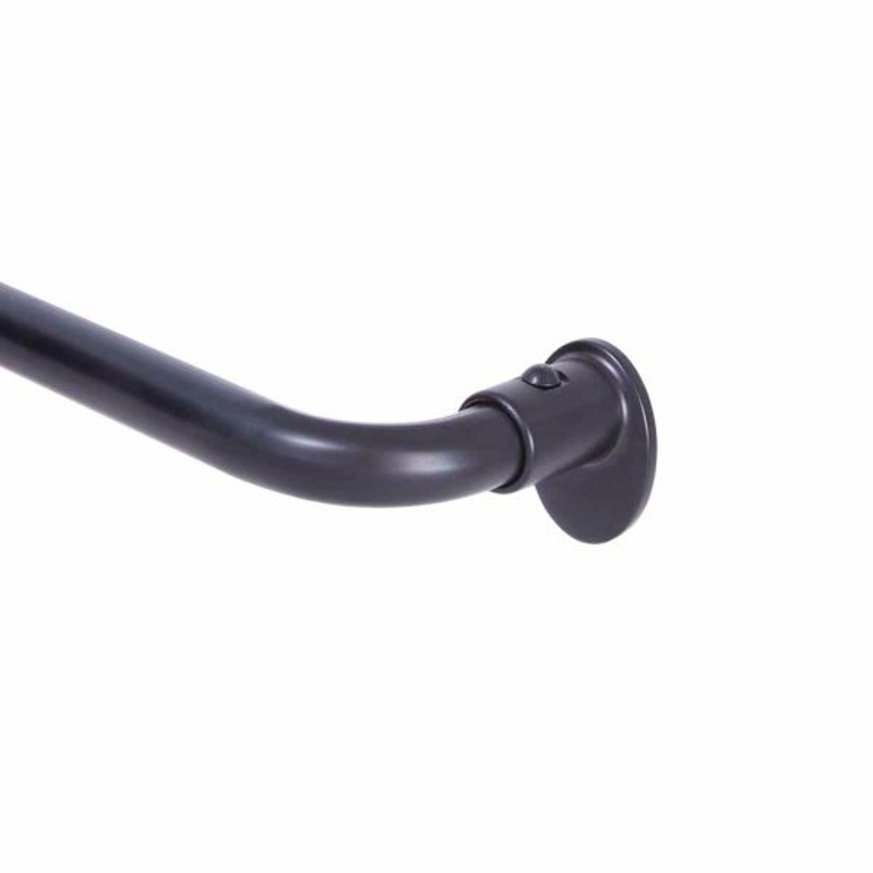 Sunzero Black Wrap Curtain Rod, 48-86″