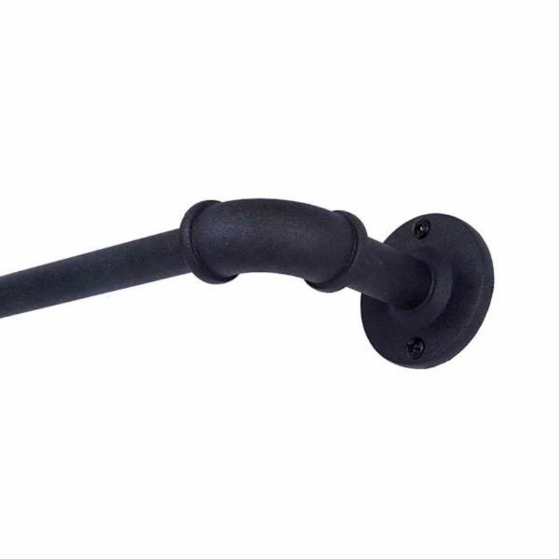 Sunzero Bronn 3/4″ Black Decorative Curtain Rod, 66-120″