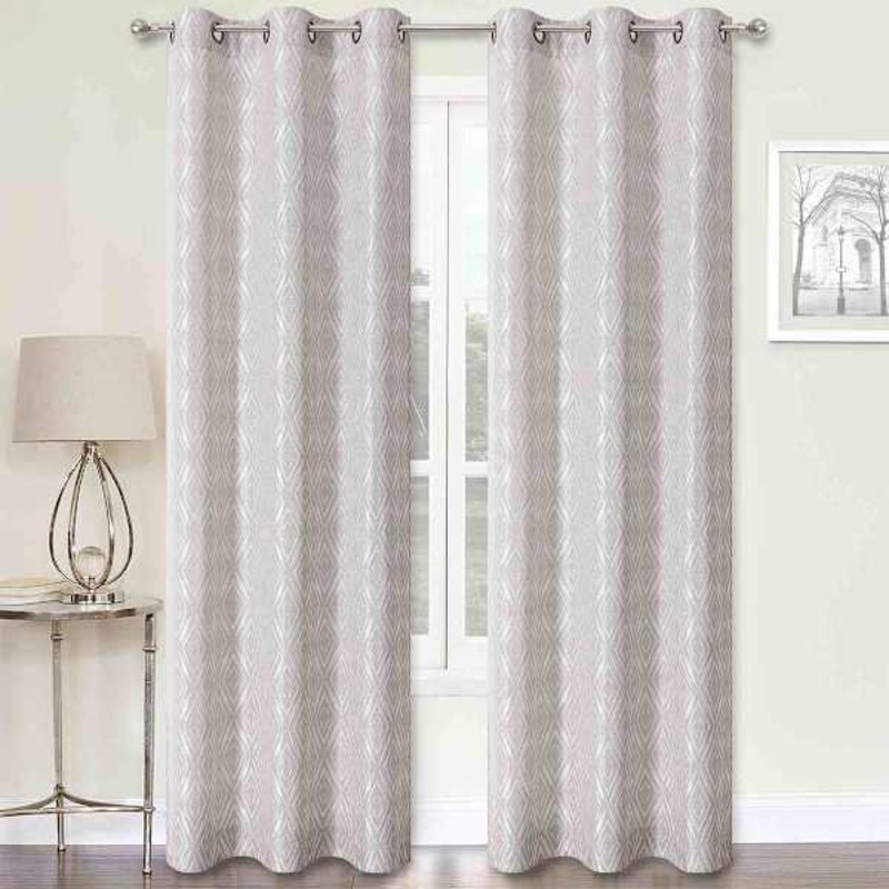 2-Pack Grey Light Filtering Grommet Curtain Panels, 84″