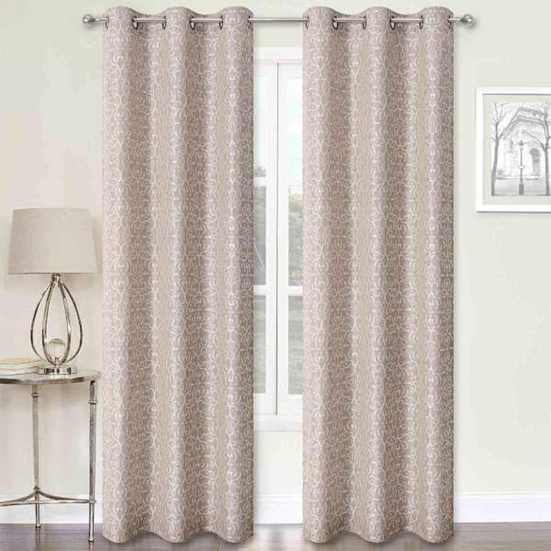 2-Pack Koa Linen Light Filtering Grommet Curtain Panel Set, 84″