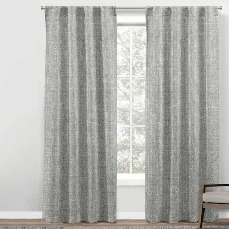 Dayton Grey Back Tab Light Filtering Curtain Panel, 84″