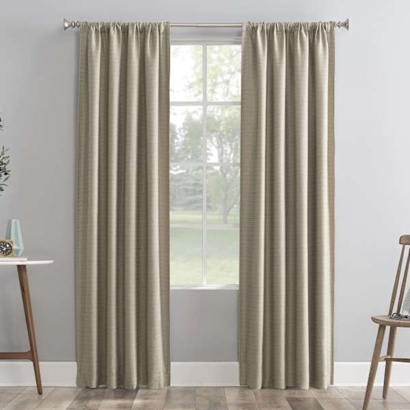 Dune Thermal Lined Rod Pocket Blackout Curtain Panel, 84″