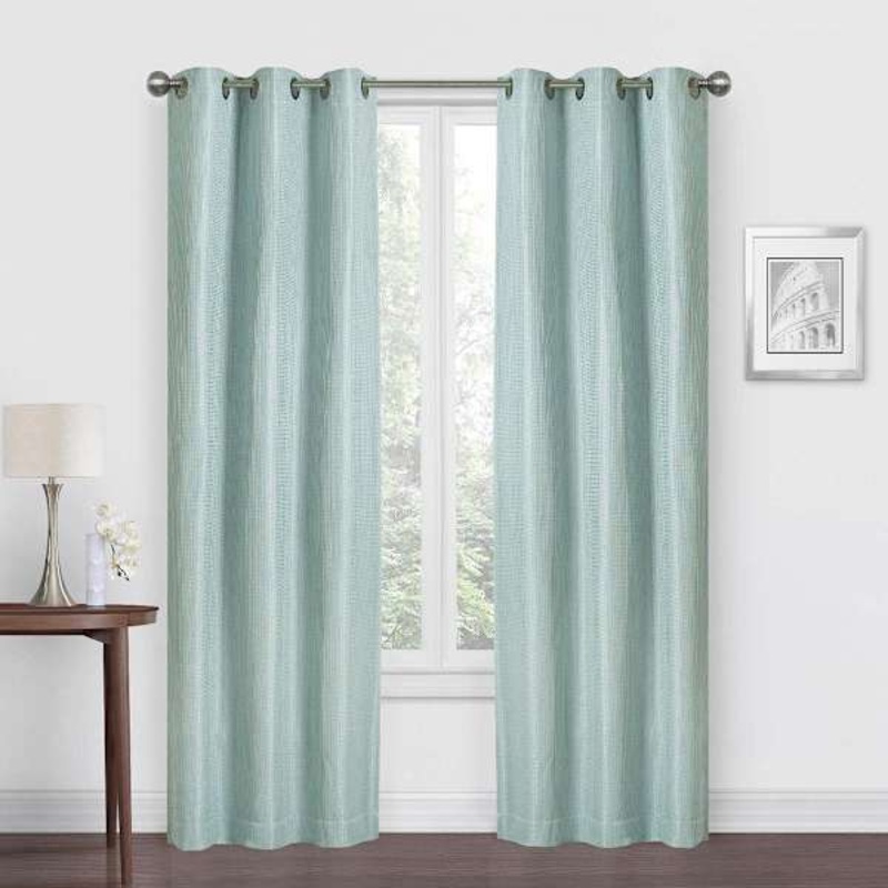 Morisson Blue Blackout Grommet Curtain Panel, 84″