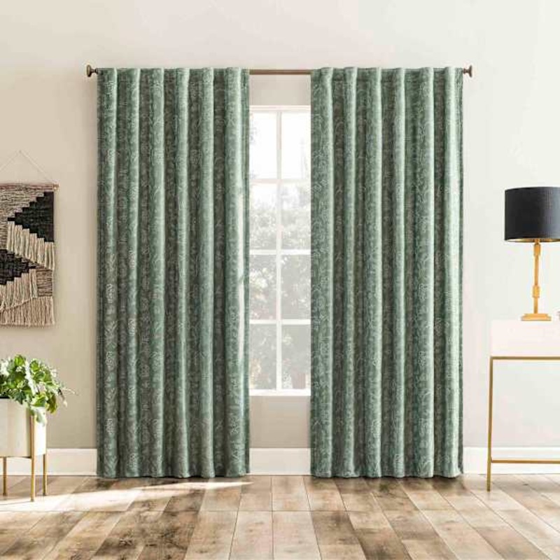 Moss Back Tab Extreme Blackout Curtain Panel, 84″