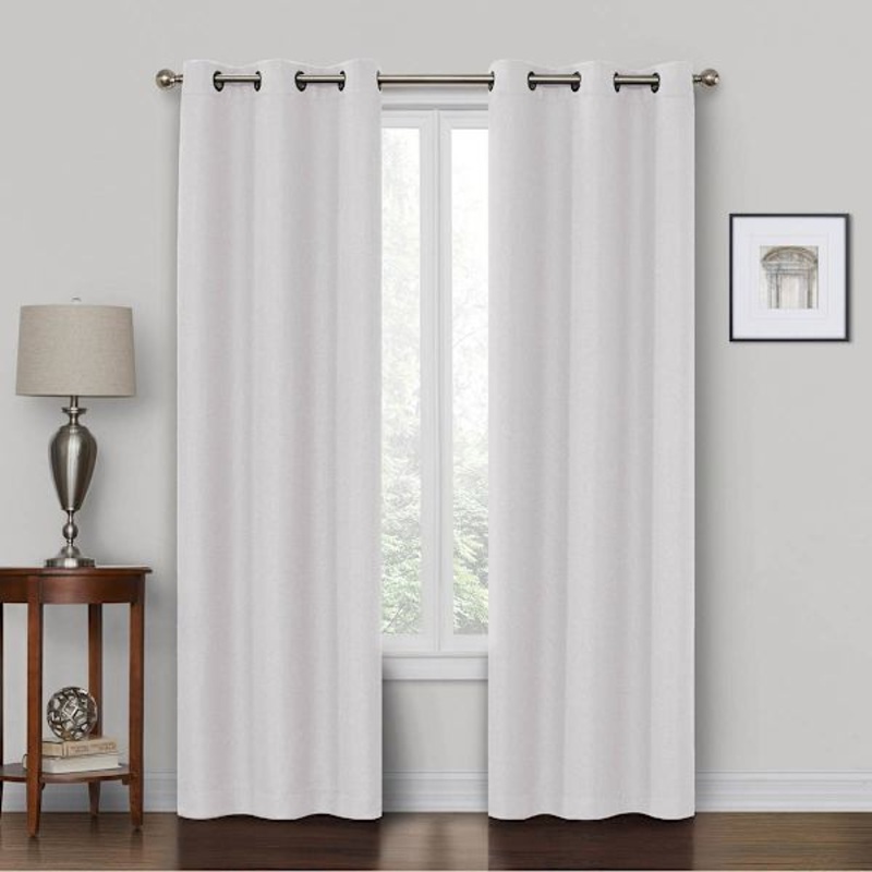 Rockwell Light Tan Blackout Grommet Curtain Panel, 63″