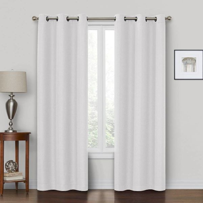 Rockwell Light Tan Blackout Grommet Curtain Panel, 84″