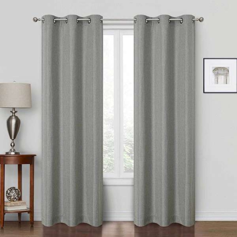 Rockwell Solid Sage Blackout Grommet Curtain Panel, 84″