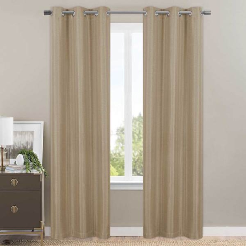 Sedgwick Taupe Blackout Curtain Panel, 84″