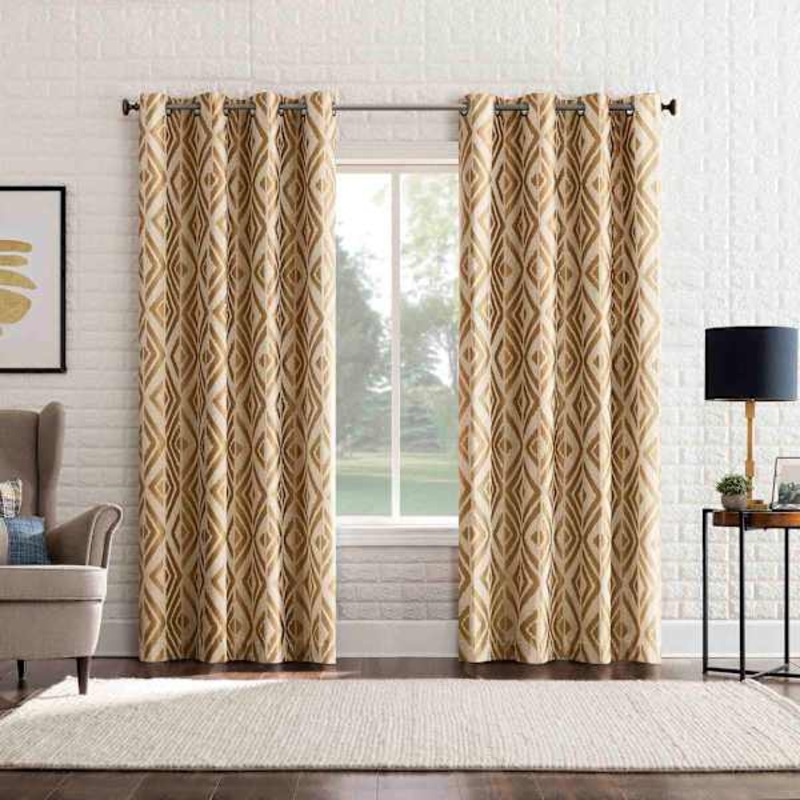 Sun Zero Gold Extreme Blackout Grommet Curtain Panel, 84″