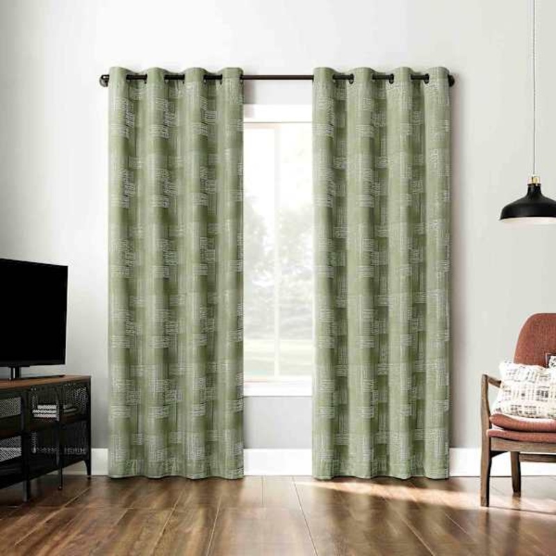 Sun Zero Sage Extreme Blackout Grommet Curtain Panel, 84″