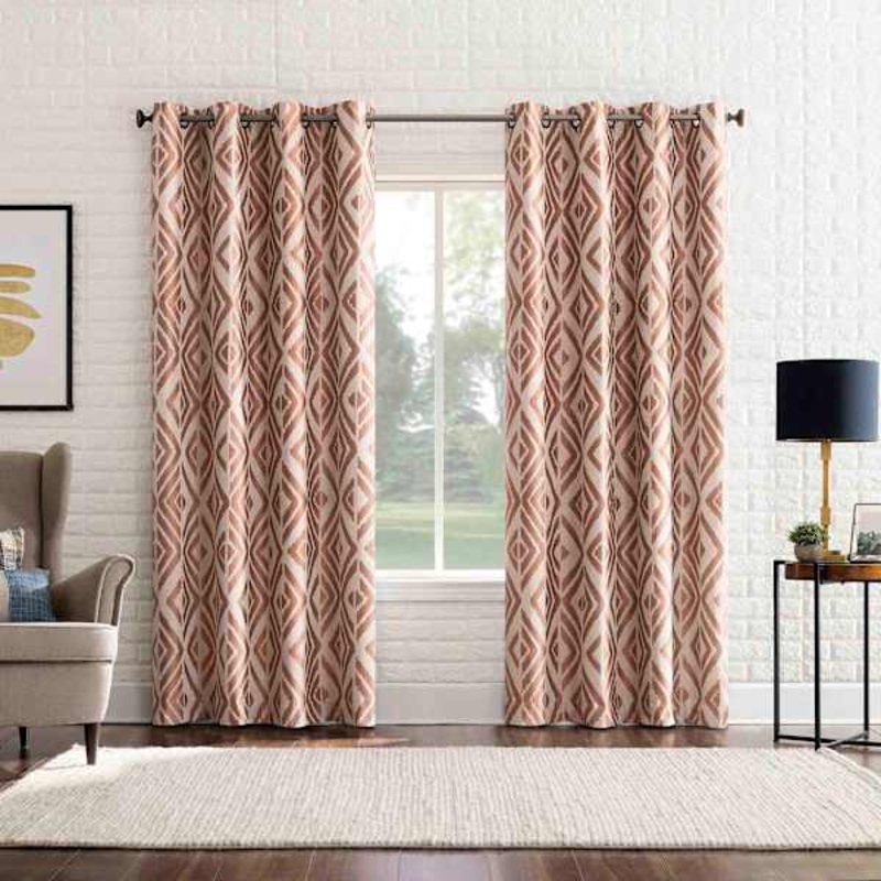 Sun Zero Terracotta Extreme Blackout Grommet Curtain Panel, 84″