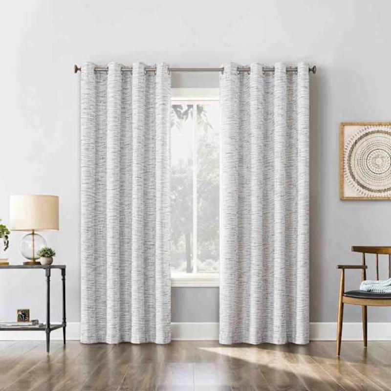 Sun Zero White Extreme Blackout Grommet Curtain Panel, 84″