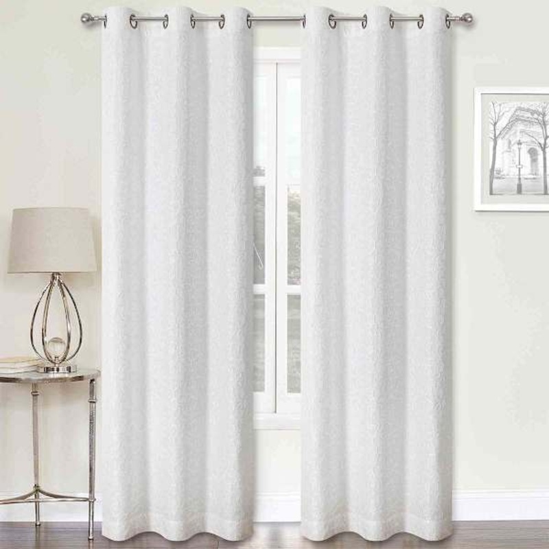 Koa White Light Filtering Grommet Curtain Panel Set, 95″