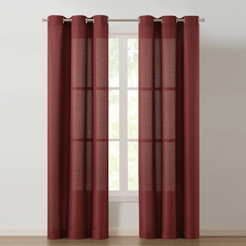 Mayfield Paprika Light Filtering Grommet Curtain Panel, 84″