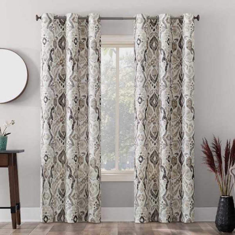 Narissa Mocha Light Filtering Grommet Curtain Panel, 84″