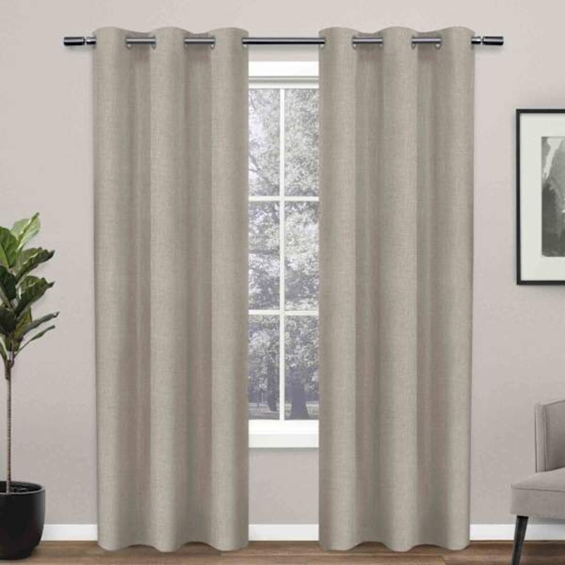 Rita Natural Light Filtering Grommet Curtain Panel, 84″