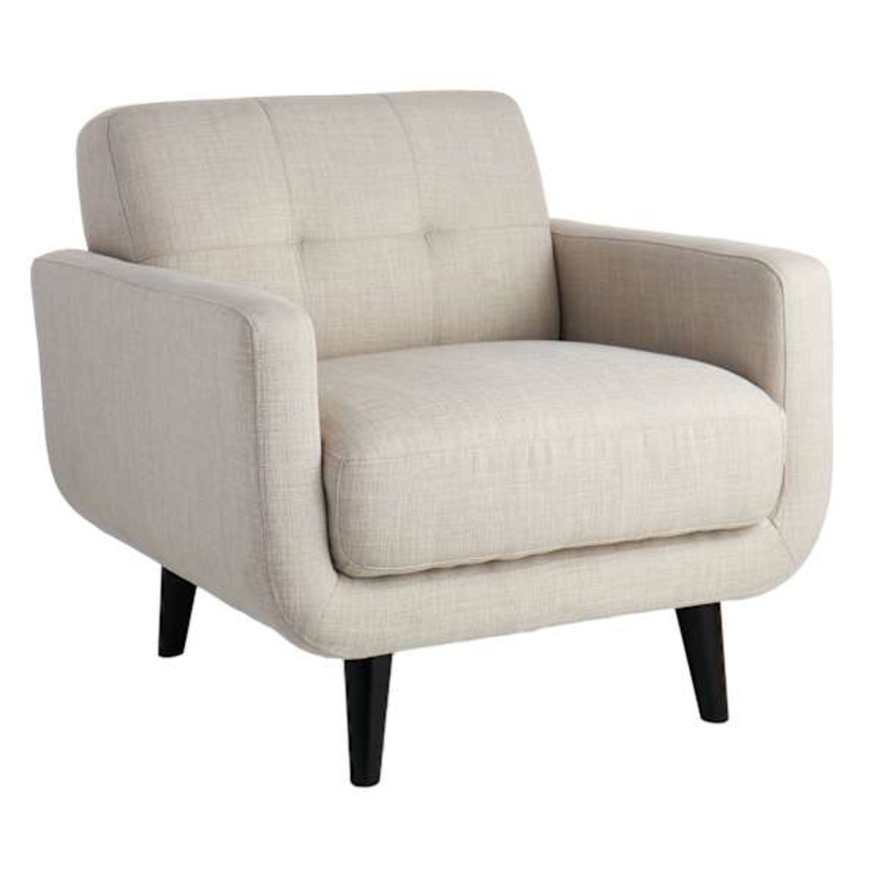 Crosby St. Hadley Tufted Back Accent Chair, Taupe