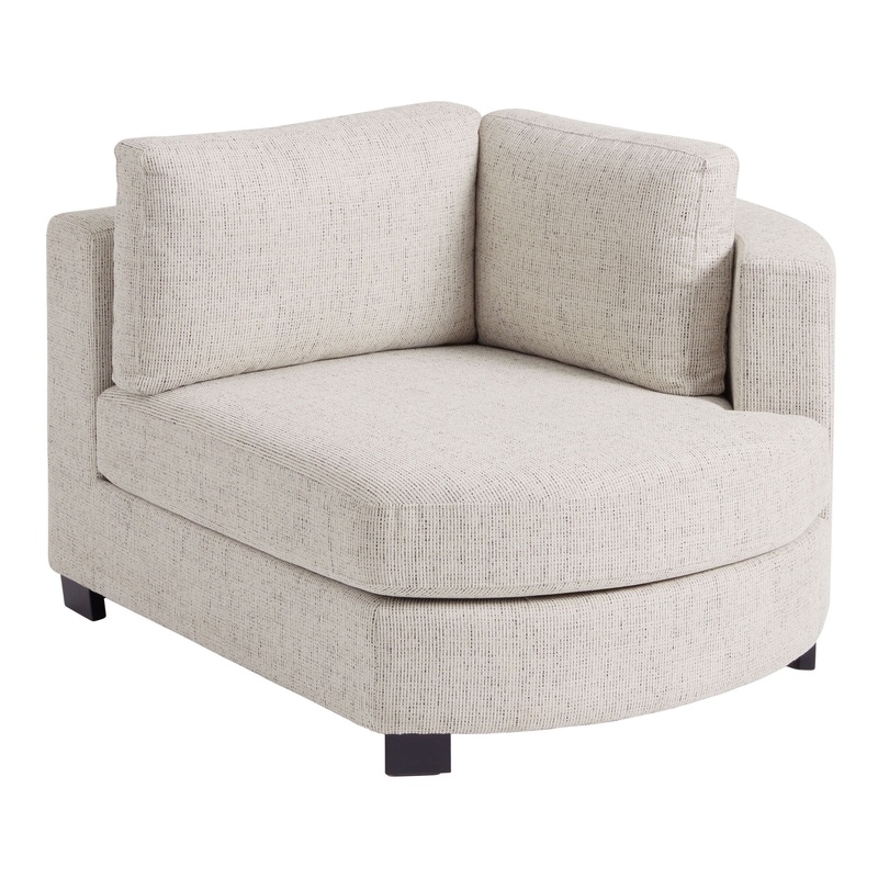 Hayes Cream Modular Sectional Right Facing Cuddle Chair