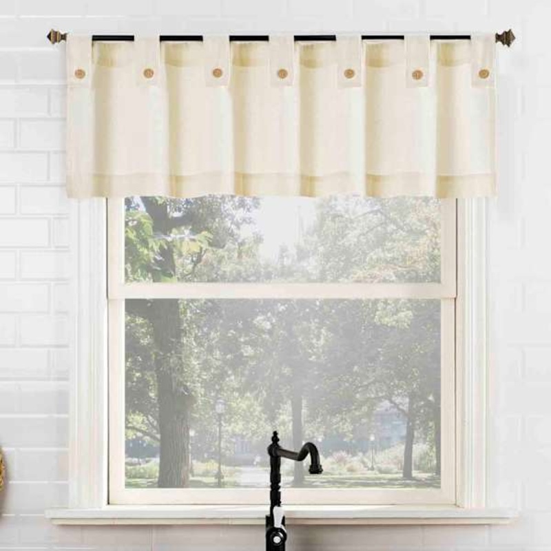 Mason Cream Small Curtain Valance, 54×14