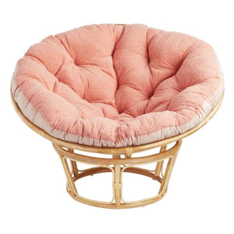Sherpa Papasan Cushion, Peach