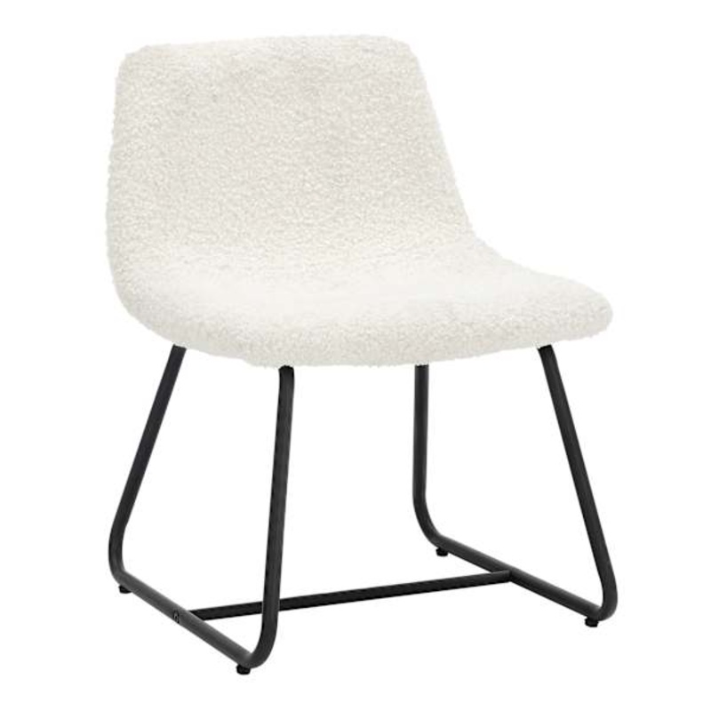 Tiny Dreamers Drake Kids Accent Chair, White Sherpa