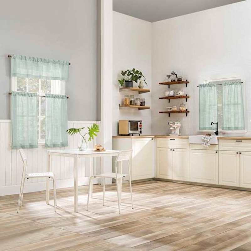 Wilton Seafoam Small Curtain Valance, 54″