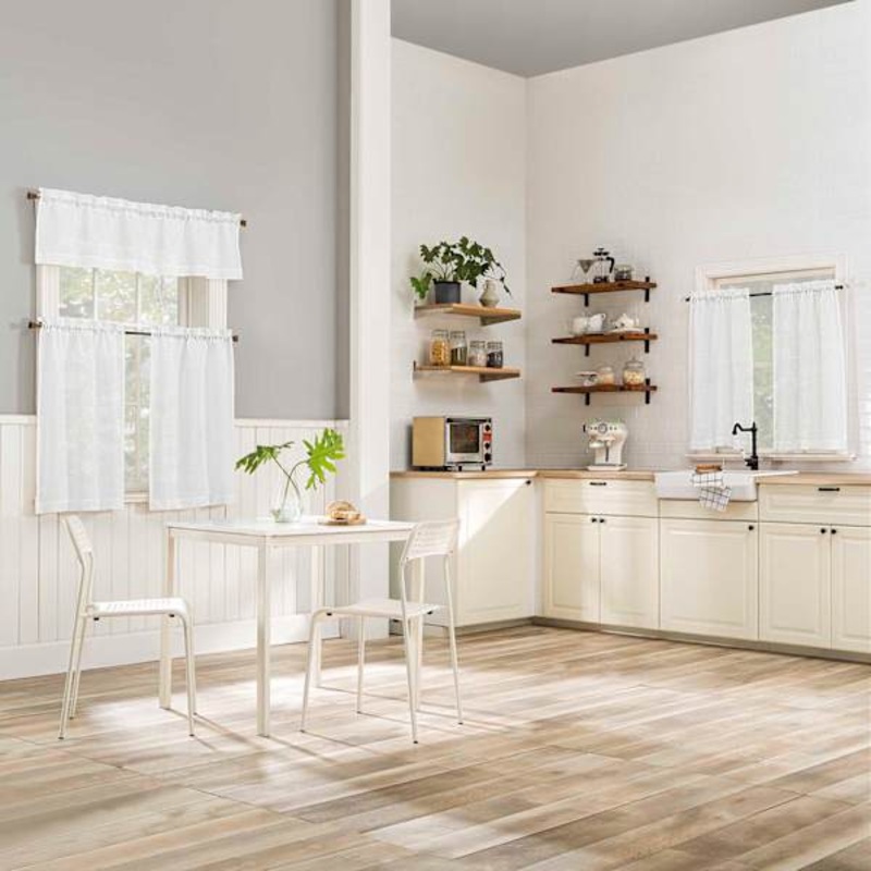 Wilton White Small Curtain Valance, 54″