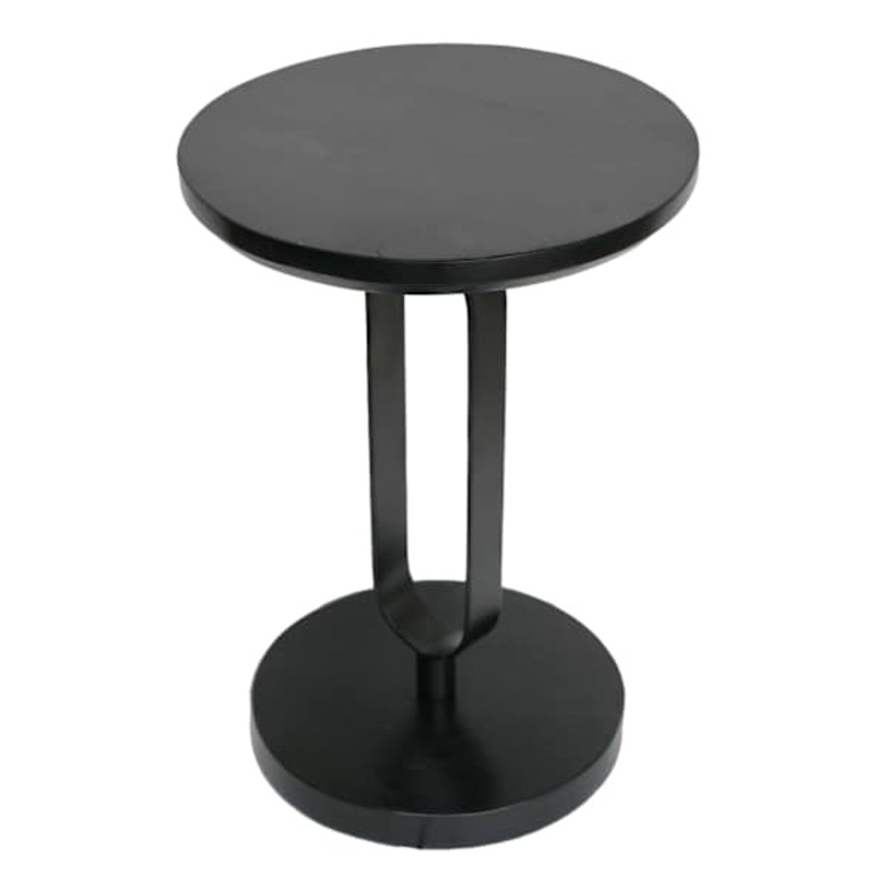 Sebastian Wood & Metal Drink Table, Black