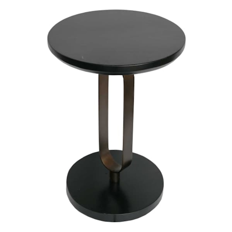 Sebastian Wood & Metal Drink Table, Bronze