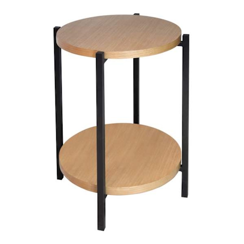 Sienna Wood & Metal Accent Table