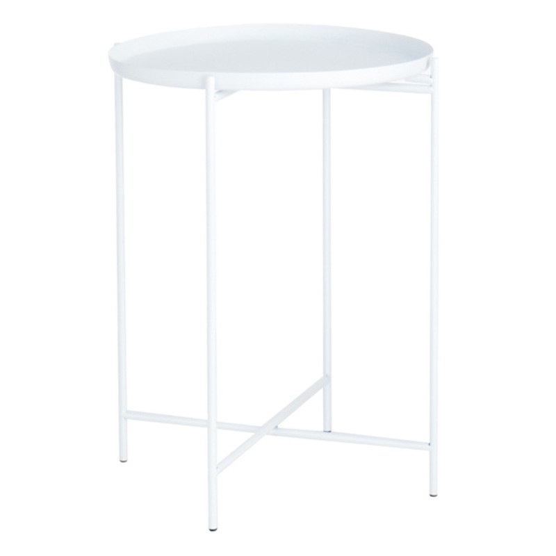 Tate Tray Side Table, White