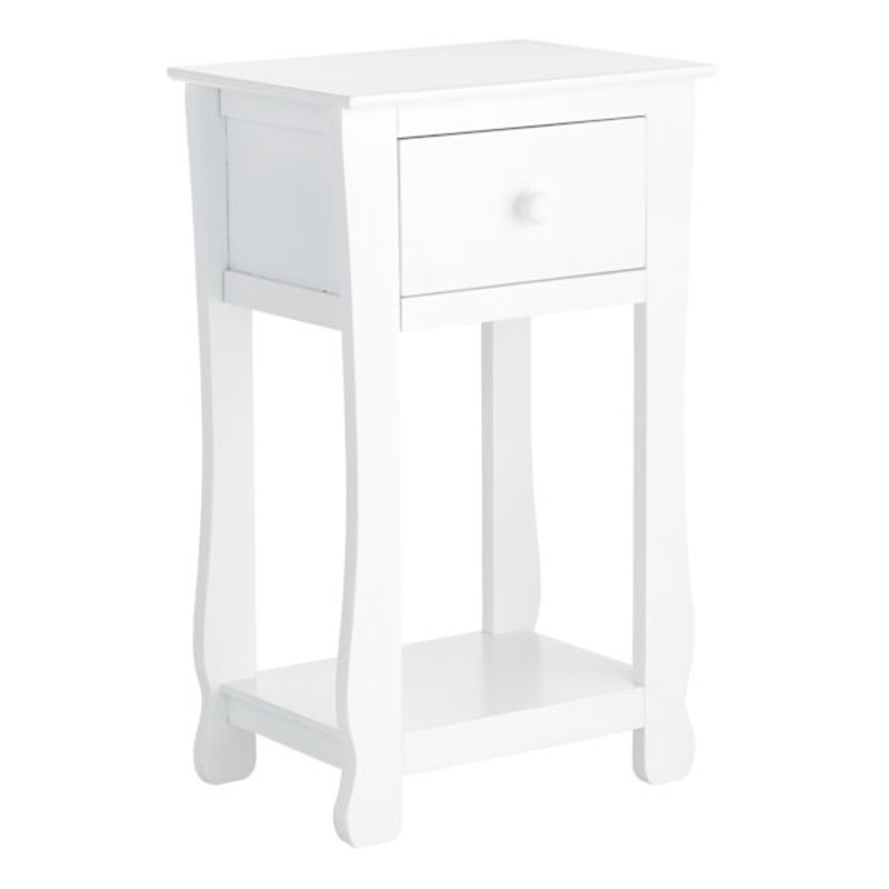 Theodore 1-Drawer Accent Table, White