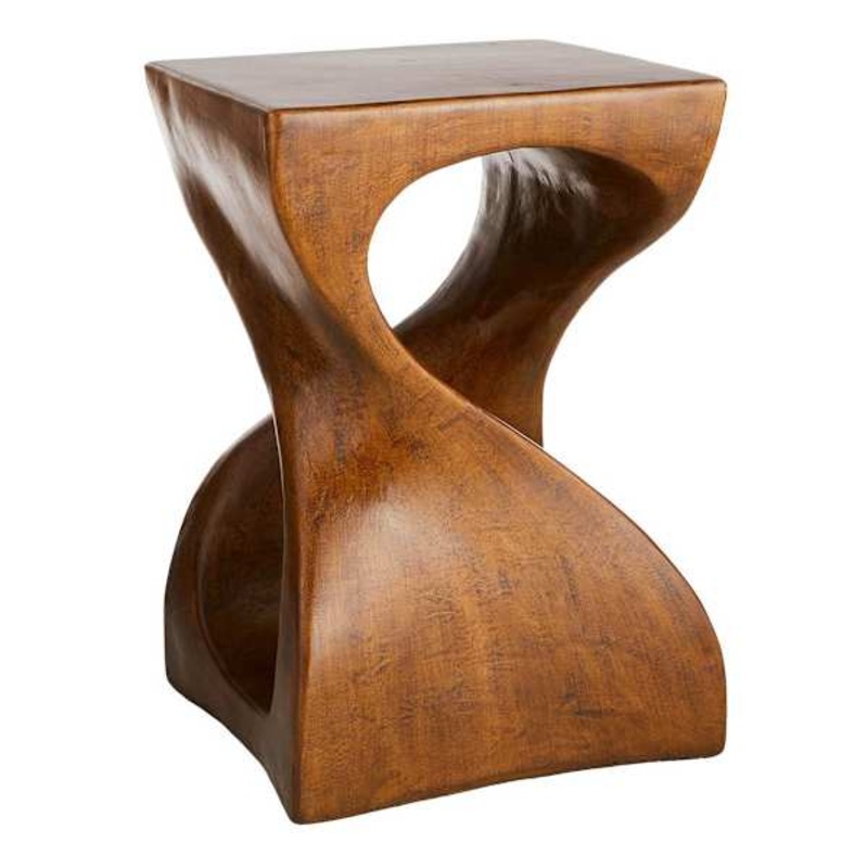 Twist Accent Table, Walnut Finish
