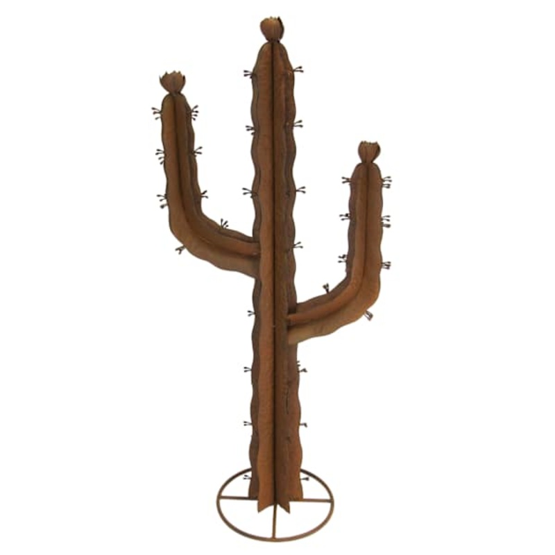 35 in Metal Saguaro Cactus Statue