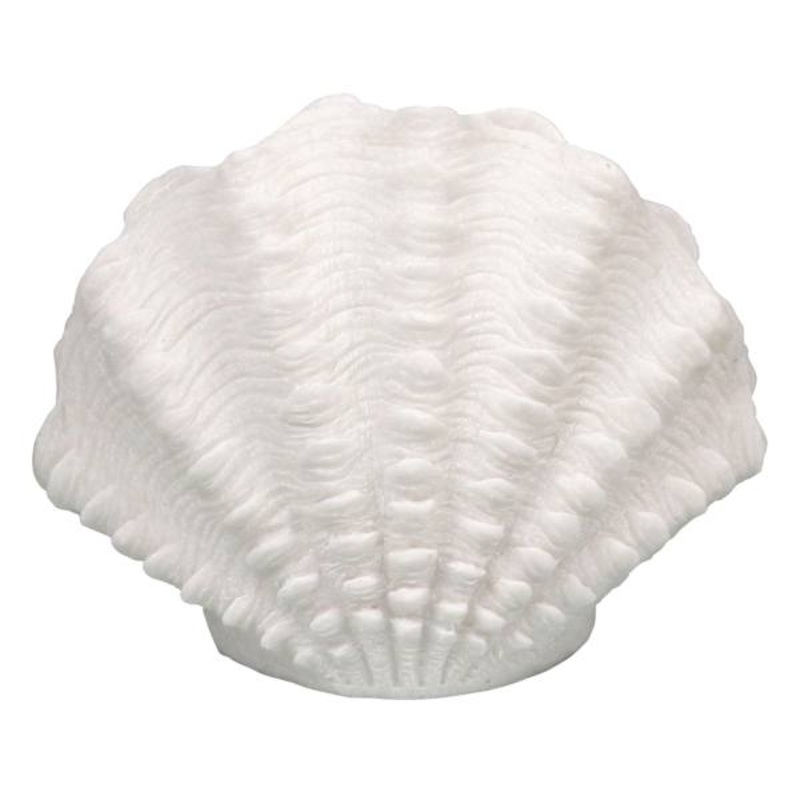 Scallop Sandstone Outdoor LED Garden Statue, 10″