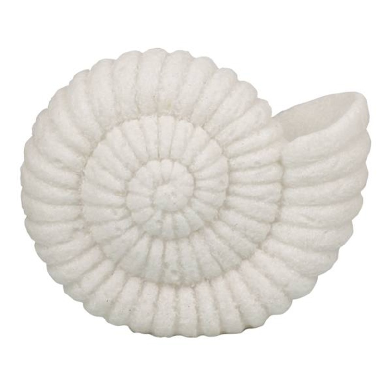 Shell Sandstone Outdoor LED Garden Statue, 9″