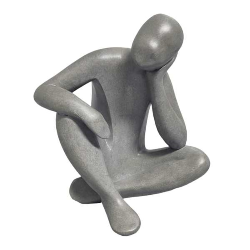 Thinking Man Outdoor Garden Sculpture, 14″