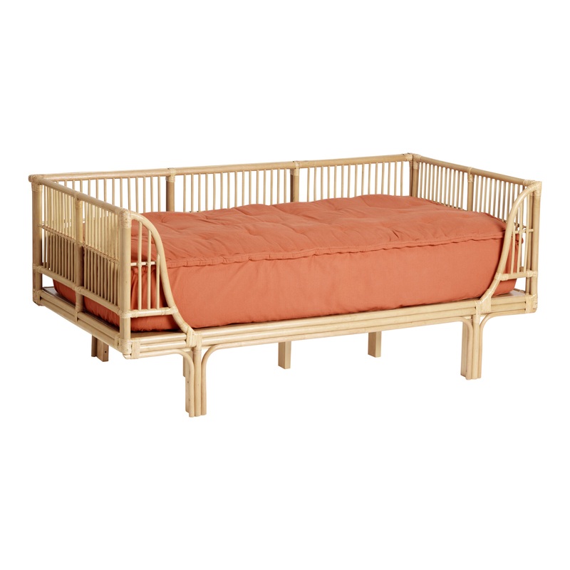 Terracotta Handwoven Cotton Twin Mattress Cover