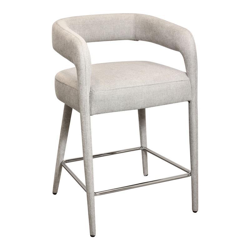 Trent Curved Open Back Upholstered Counter Stool