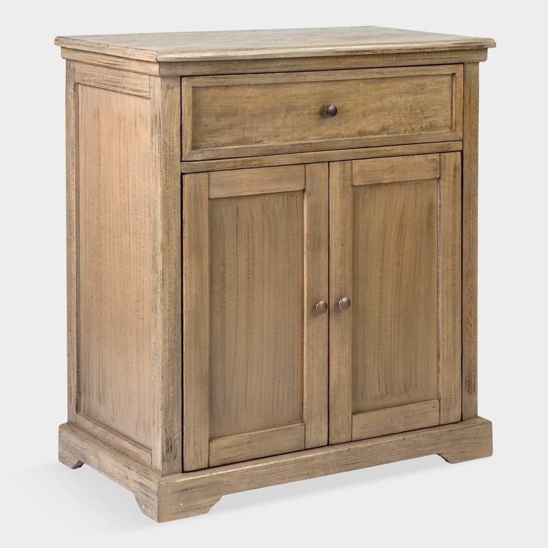 Small Gray Wood Noam Storage Cabinet