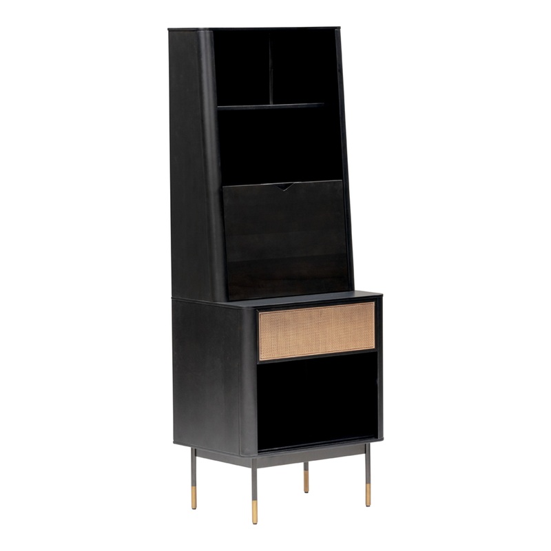 Wood Randall Storage Cabinet with Drop Down Desk