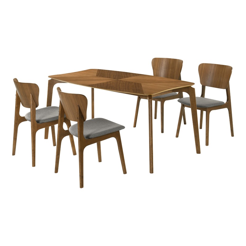 Aina Wood 5 Piece Dining Set