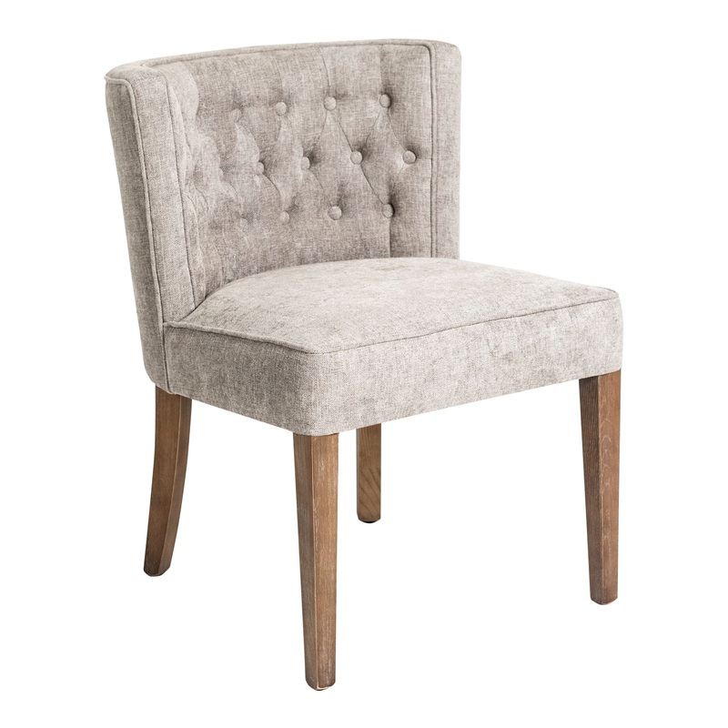 Vida Gray Tufted Upholstered Dining Chair Set of 2